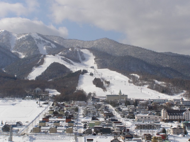 Snow-covered ski runs in the Kitanomine area of Furano Ski Resort, Hokkaido